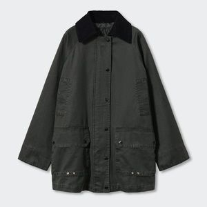 Mango Waxed Jacket like Barbour